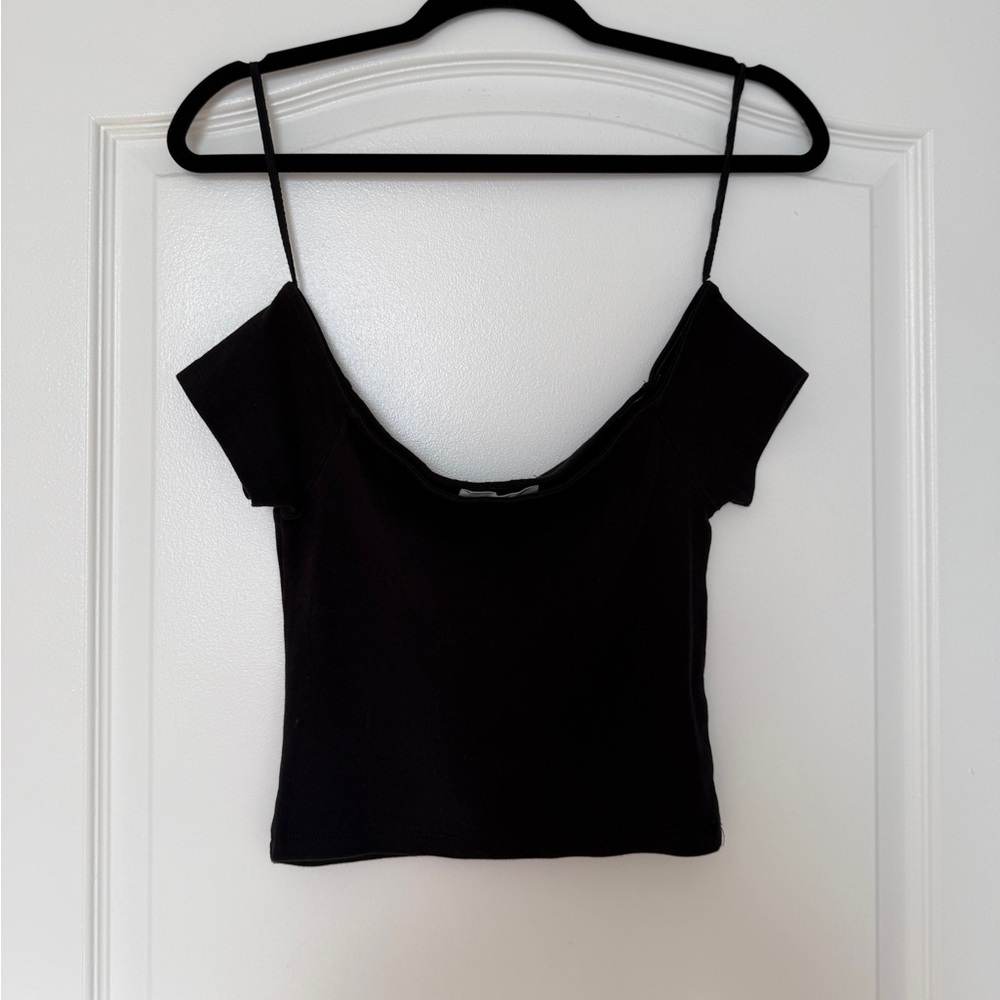 STRADIVARIUS Off the shoulder Black Women's Top